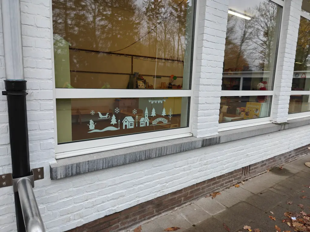 Raamsticker kerstlandschap